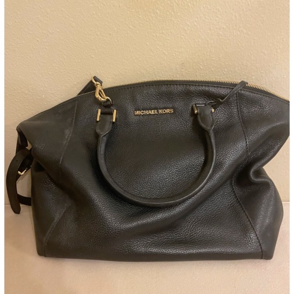 Michael Kors Black Soft Leather Satchel - Picture 2 of 9